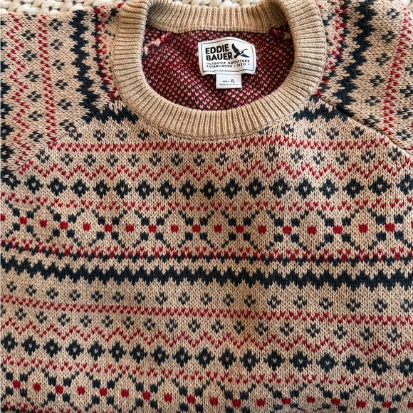 Eddie Bauer Men's Christmas/Fair Isle Sweater | Size XL - Picture 2 of 6